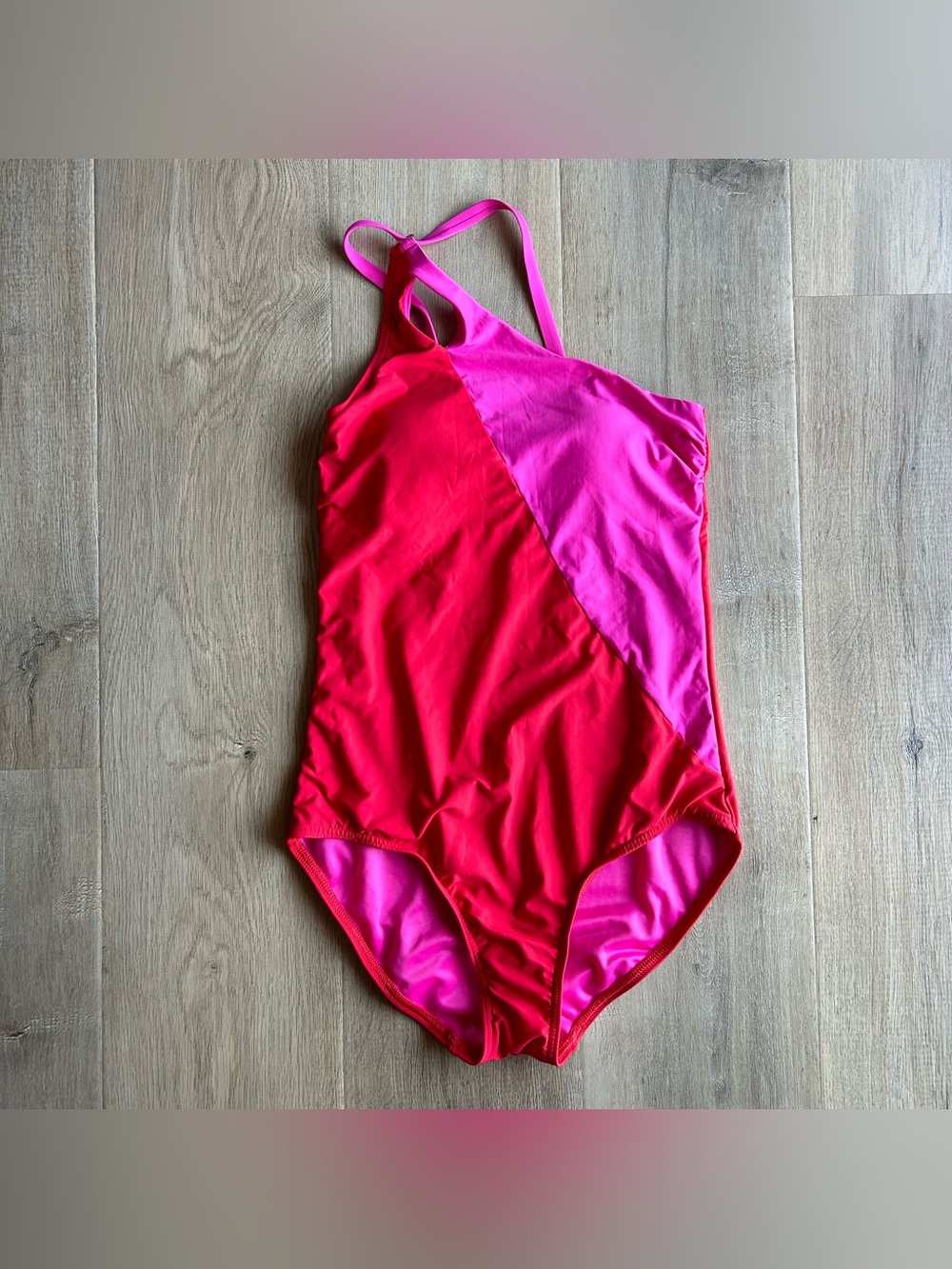Lands’ End One Shoulder One Piece Swimsuit